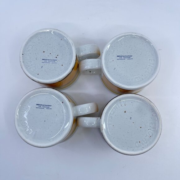 • vintage stonehenge midwinter sun cups and saucers set of 4 1970's - Picture 7 of 7